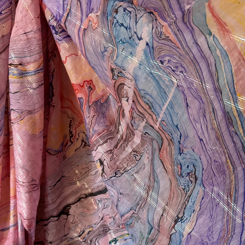 🌸🌟❄️💜Colorful Swirl Pattern Scarf - Picture 3 of 4